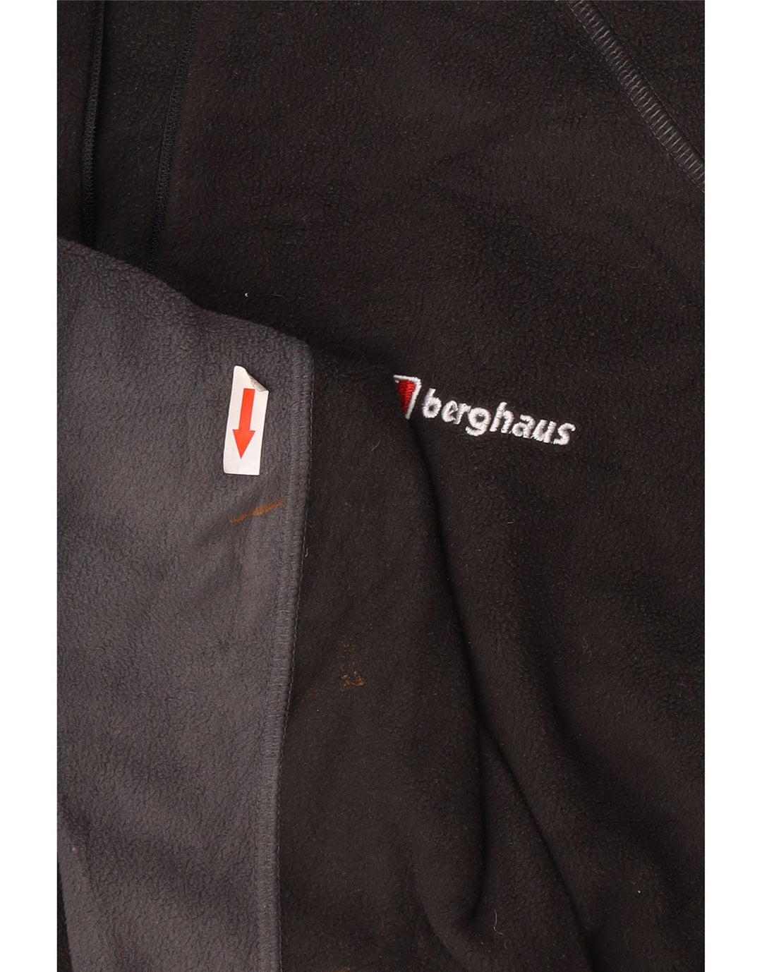 Berghaus Suéter masculino de lã com zíper e gola grande em poliéster colorblock preto