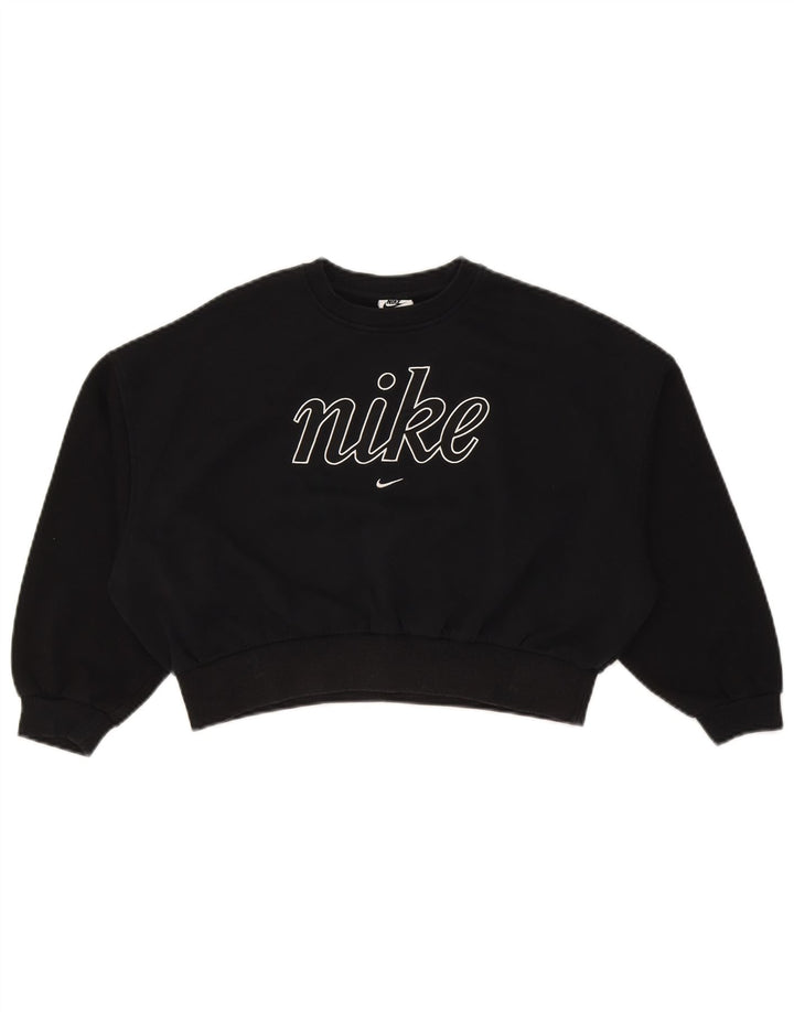 Suéter Nike feminino oversized crop 10-11 anos médio preto