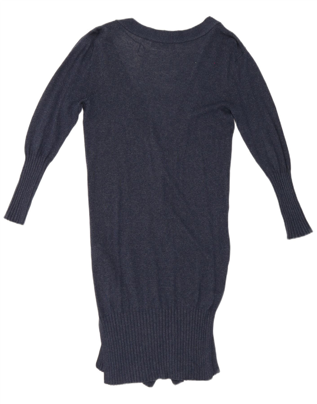 Suéter cardigã feminino Longline Marks & Spencer Reino Unido 10 pequeno azul marinho