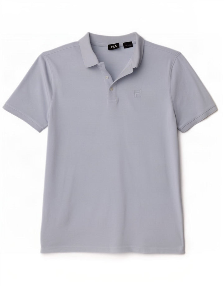 Camisa polo masculina Fila grande algodão azul