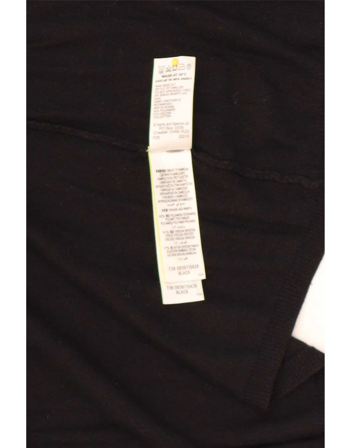 Suéter cardigã aberto feminino Marks & Spencer Reino Unido 12 médio preto poliamida