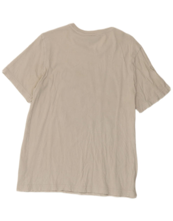 Adidas Mens Graphic T-Shirt Top Médio Branco Camuflado Algodão