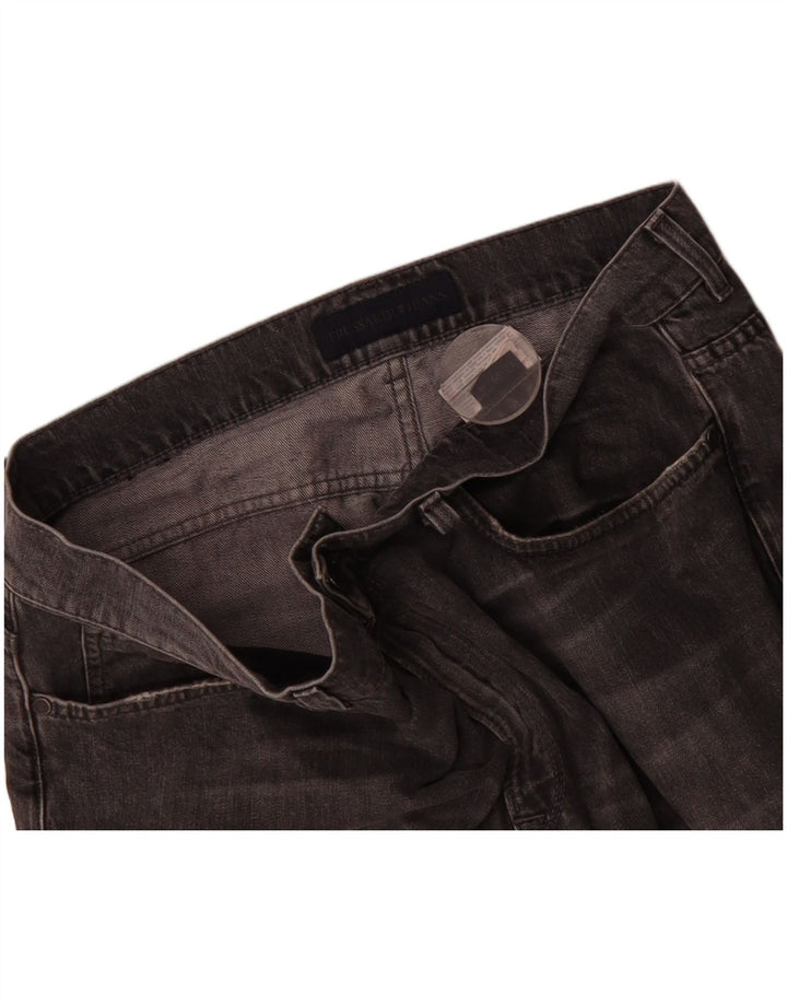 Jeans retos masculinos TRUSSARDI W38 L28 algodão cinza