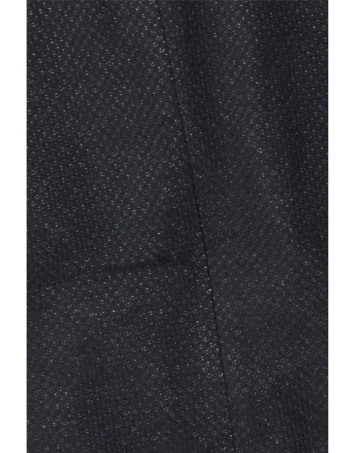 Jaqueta blazer masculina Zara com 2 botões Reino Unido 40 grande poliéster azul marinho