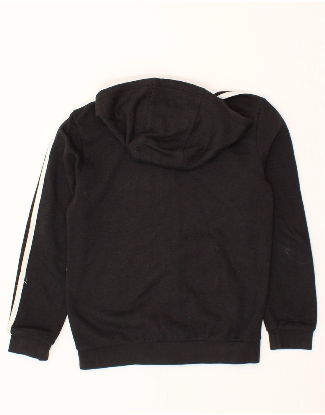 ADIDAS Boys Zip Hoodie Sweater 9-10 Years Black Cotton Vintage Adidas and Second-Hand Adidas from Messina Hembry 