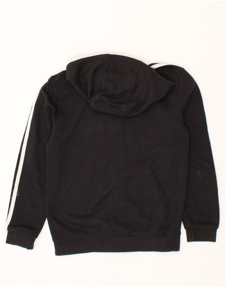 ADIDAS Boys Zip Hoodie Sweater 9-10 Years Black Cotton Vintage Adidas and Second-Hand Adidas from Messina Hembry 