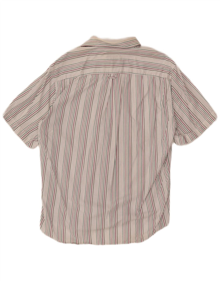 Camisa masculina Pierre Balmain tamanho 40 15 3/4 médio listrado multicolorido