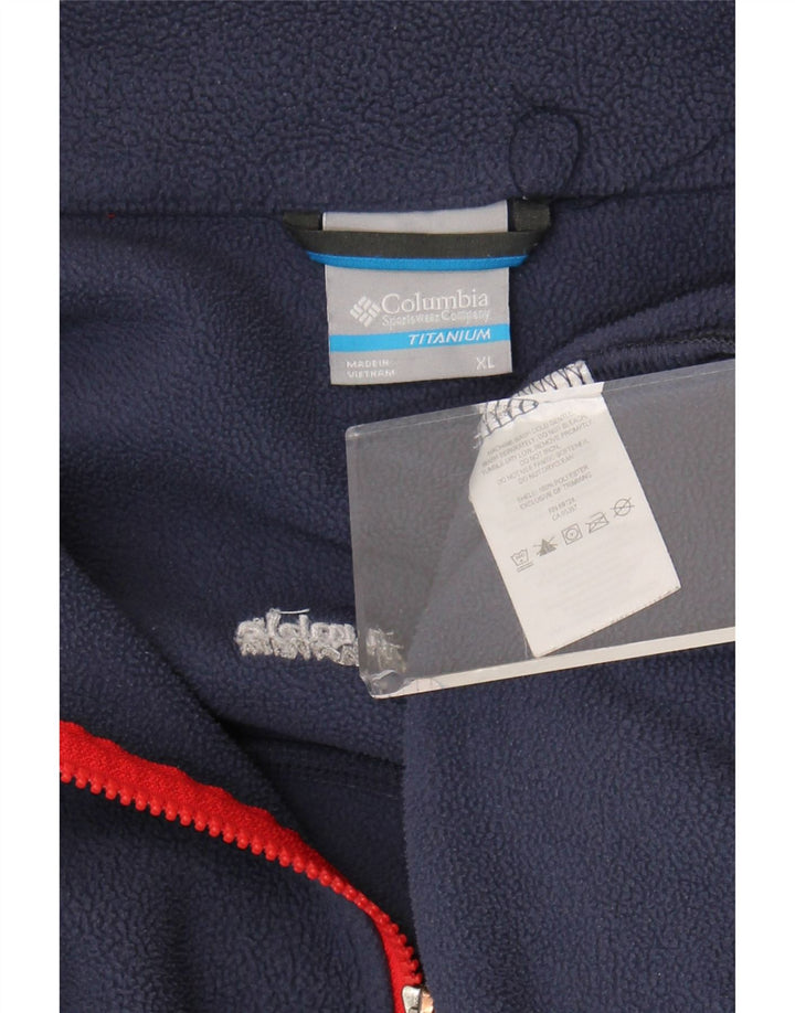Jaqueta masculina Columbia Titanium Fleece UK 42 XL azul marinho poliéster