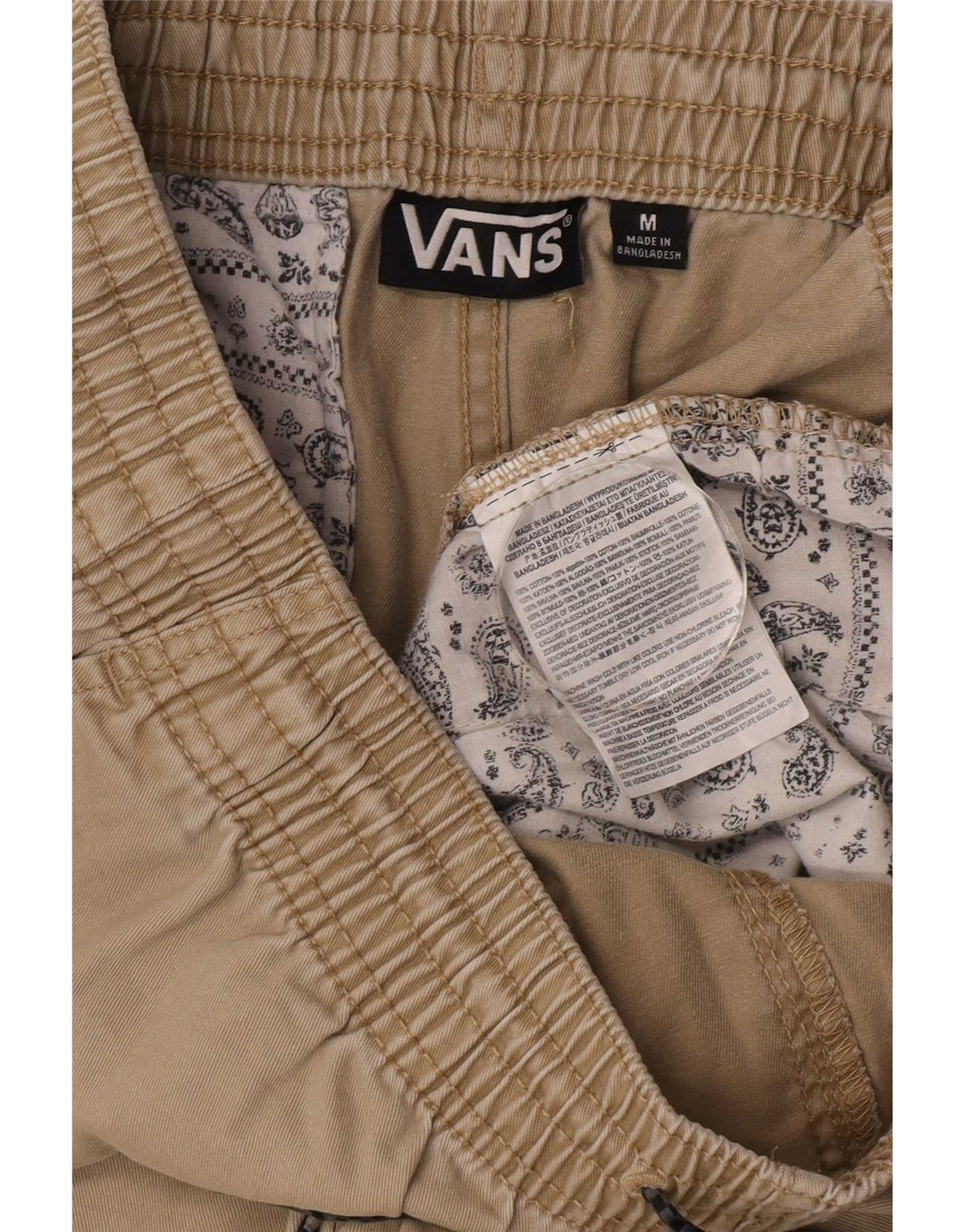 Vans Masculino Casual Shorts Médio W32 Algodão Bege