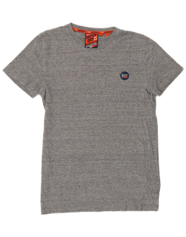 Camiseta masculina Superdry Top XS algodão manchado cinza