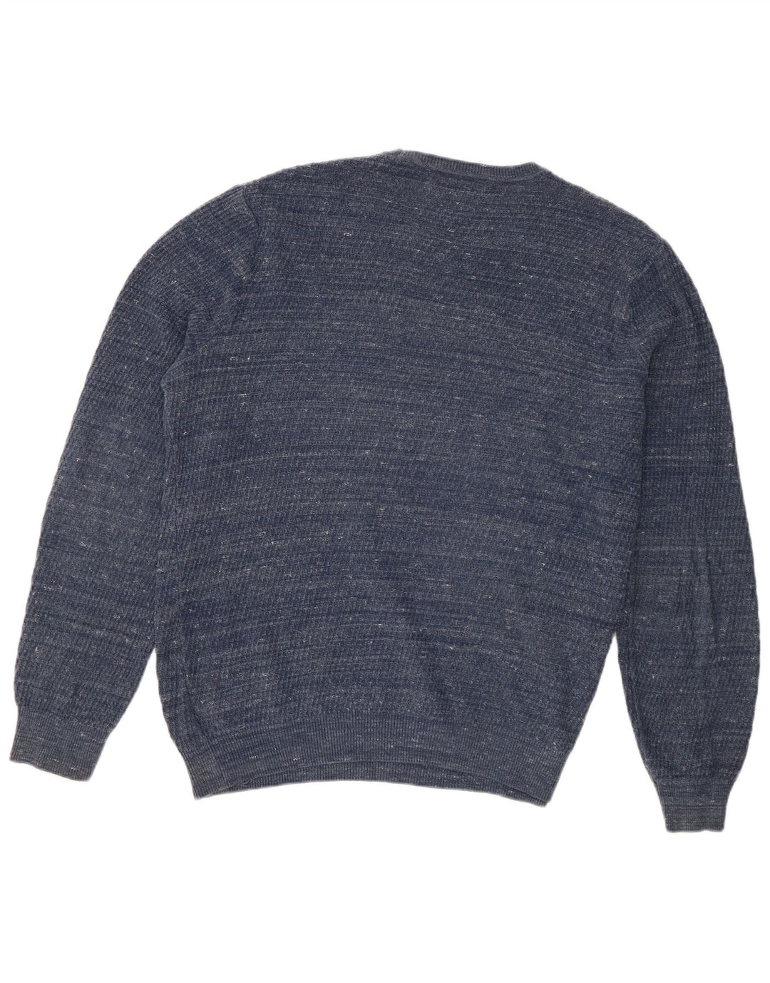 Suéter masculino Marks & Spencer com gola redonda XL algodão manchado azul