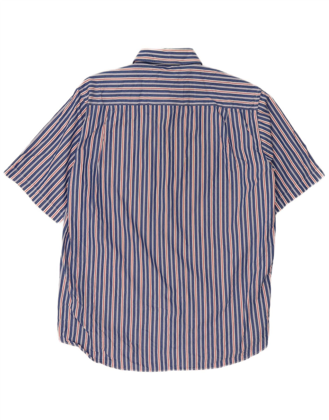 Camisa masculina de manga curta Paul & Shark grande algodão listrado azul