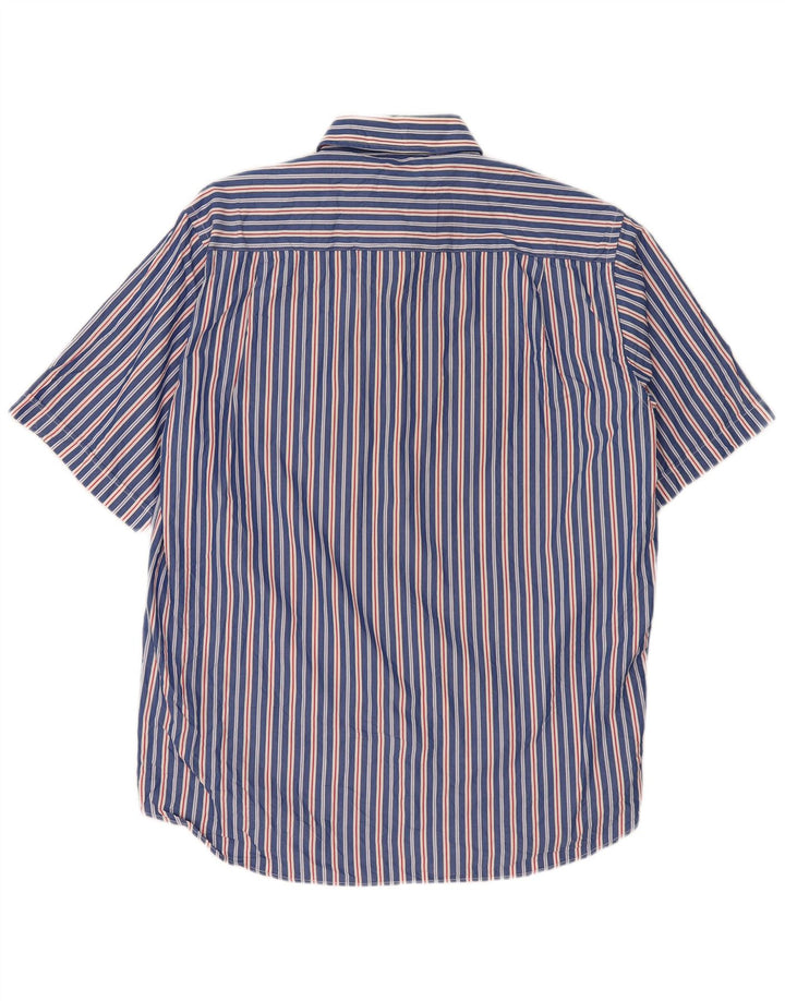 Camisa masculina de manga curta Paul & Shark grande algodão listrado azul