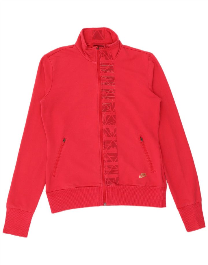 Jaqueta Nike Feminina Graphic Tracksuit Top UK 12/14 Médio Algodão Rosa