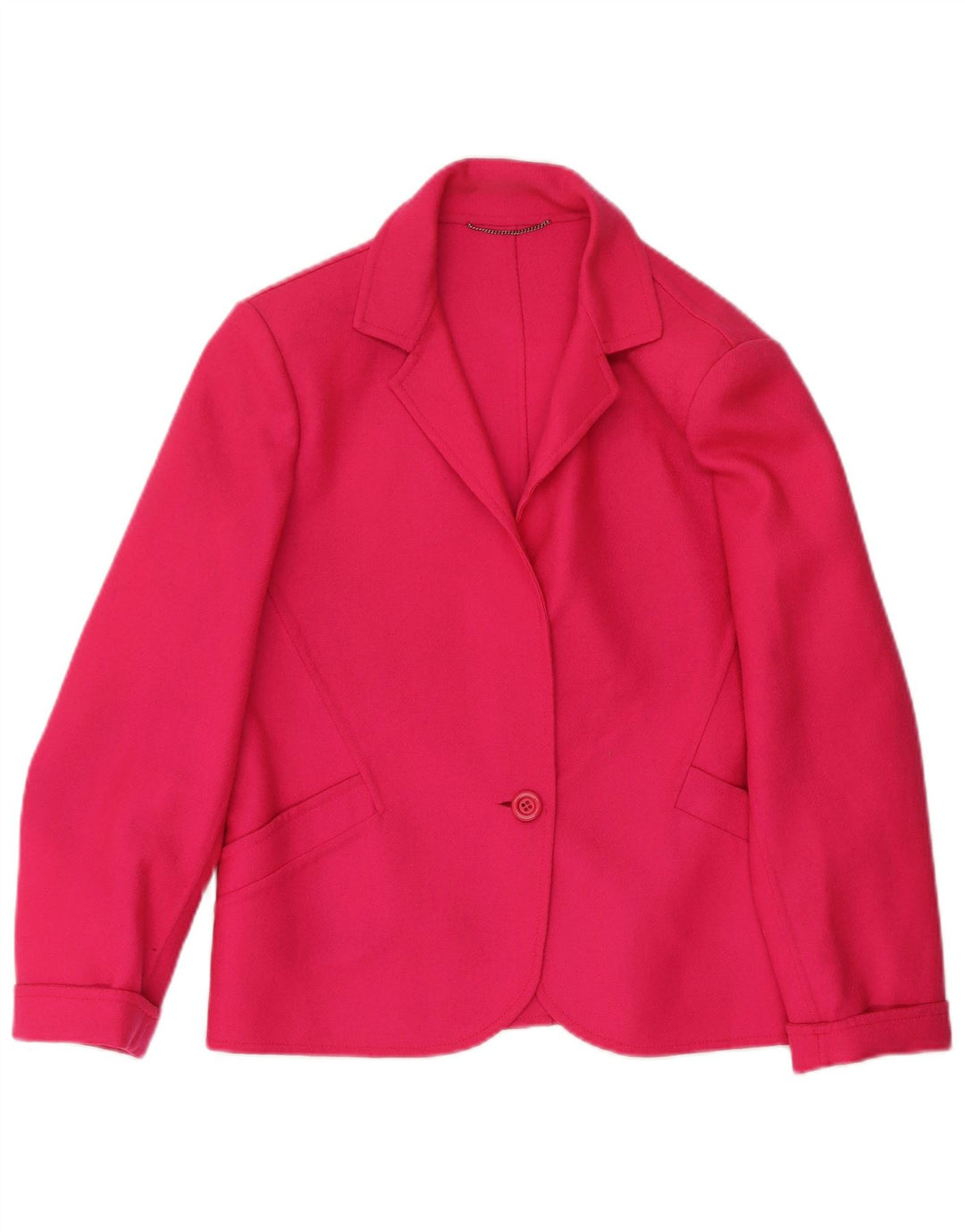 Jaqueta blazer feminina vintage com 1 botão IT 44 lã rosa médio
