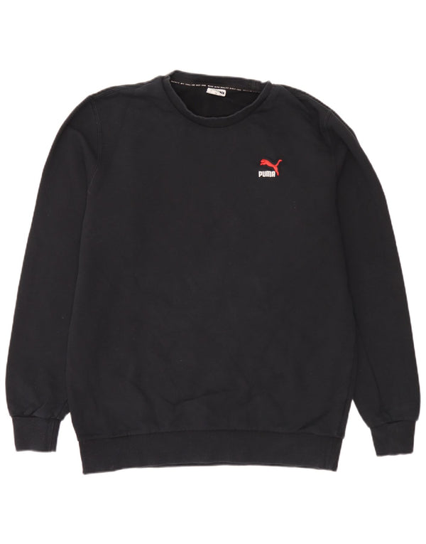 Puma moletom masculino jumper grande algodão preto