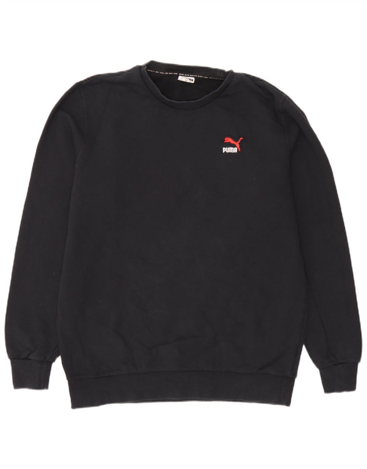 Puma moletom masculino jumper grande algodão preto