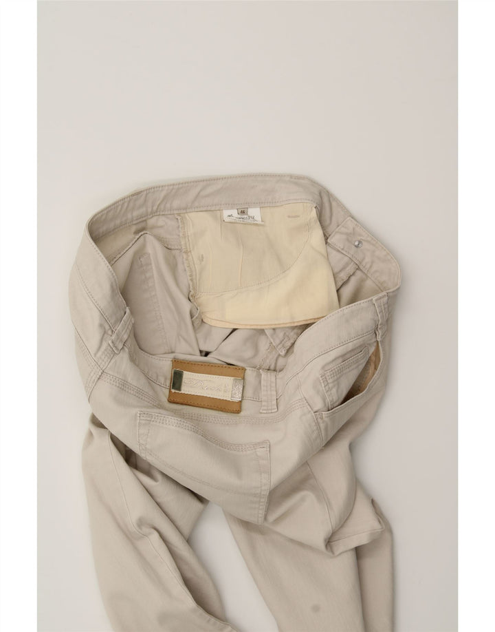 DACK'S Womens Slim Casual Trousers IT 46 Large W36 L34 Beige Cotton Vintage Dack's and Second-Hand Dack's from Messina Hembry 