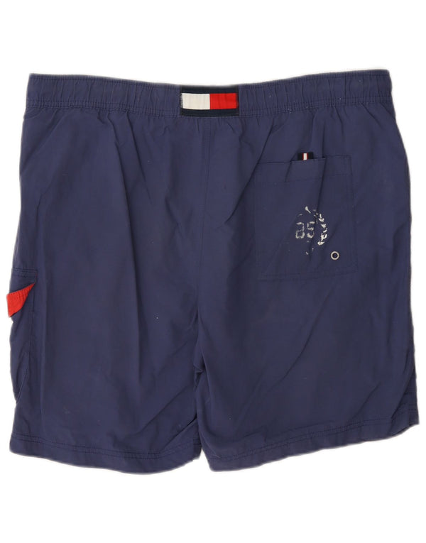 Shorts de natação masculino Tommy Hilfiger Graphic Cargo médio azul marinho