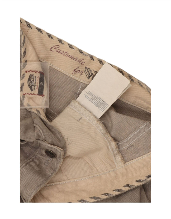 Vans Masculino Casual Shorts W36 Grande Algodão Cinza