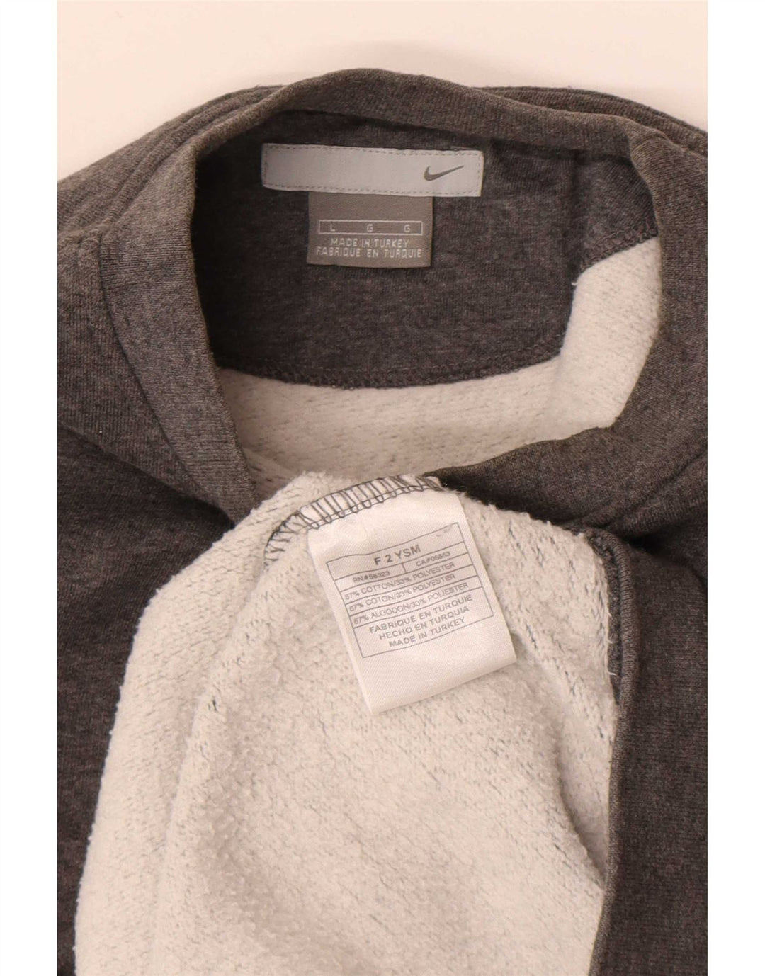 Moletom masculino Nike Jumper grande algodão manchado cinza