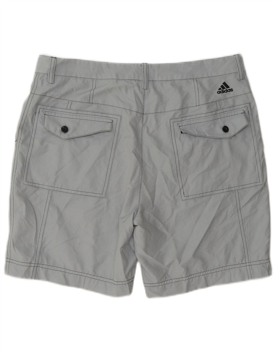 Shorts Chino Masculino Adidas W34 Grande Poliéster Cinza