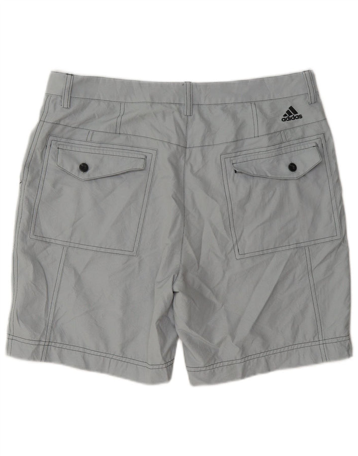 Shorts Chino Masculino Adidas W34 Grande Poliéster Cinza