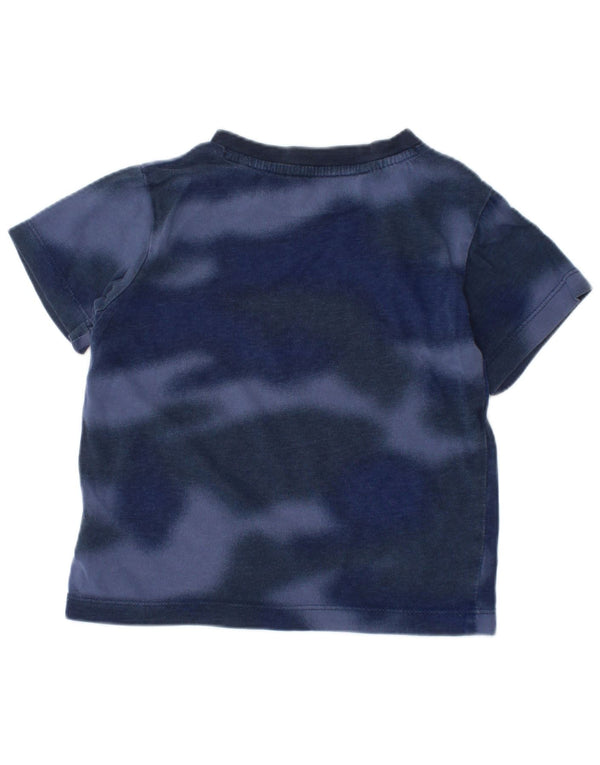 Camiseta gráfica Adidas para meninos 12-18 meses azul marinho tie-dye algodão