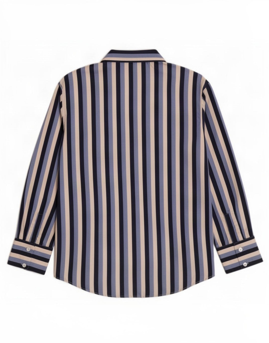 Blusa feminina Zara UK 10 poliéster listrado azul pequeno