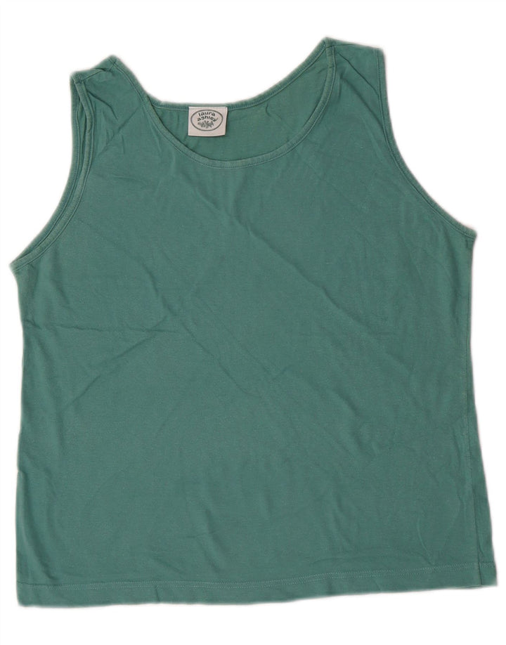 Top colete feminino Laura Ashley UK 12 verde médio