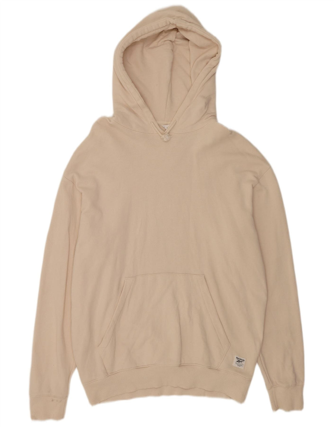 Reebok moletom com capuz masculino grande algodão branco