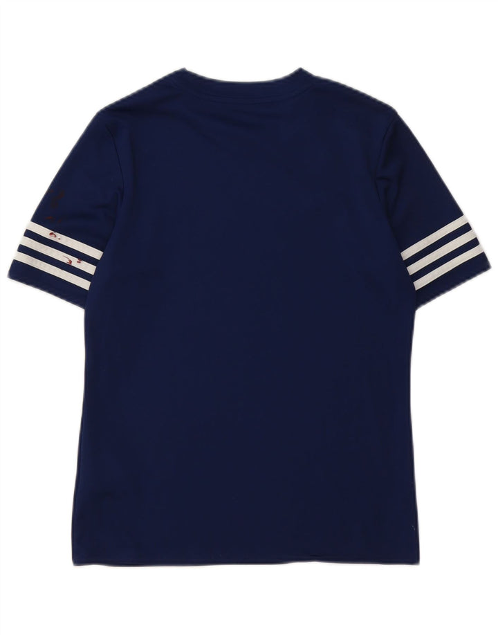 Camiseta Adidas Boys Climalite Top 11-12 Anos Grande Poliéster Azul Marinho