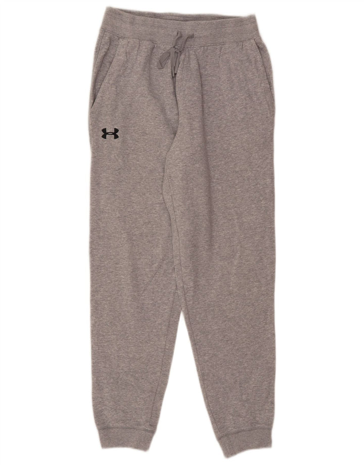Calça de treino masculina Under Armour joggers algodão manchado cinza médio