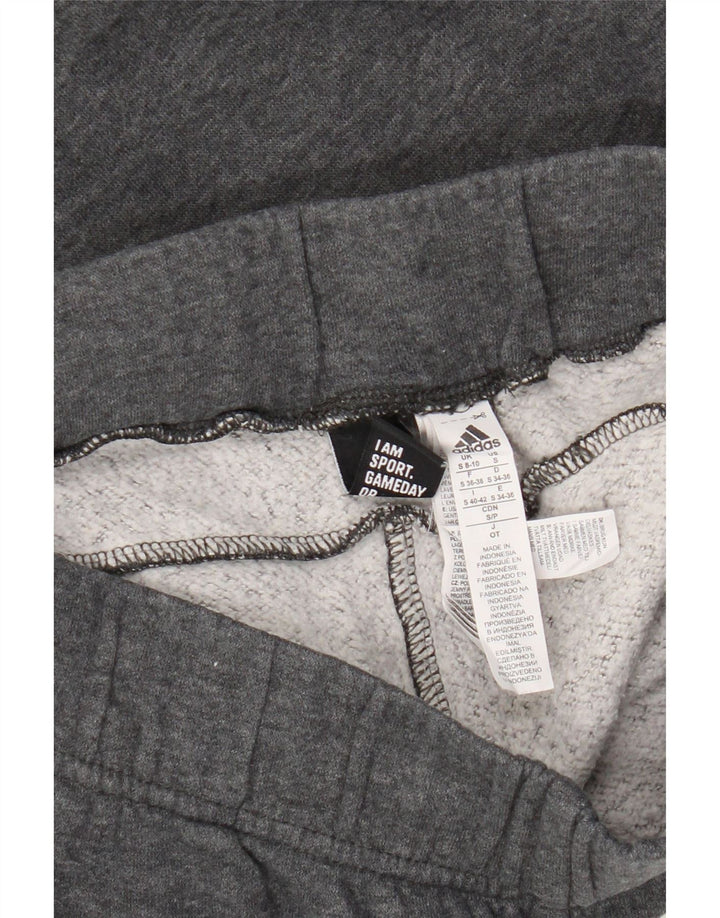 Calças de treino femininas Adidas UK 8/10 pequeno algodão cinza