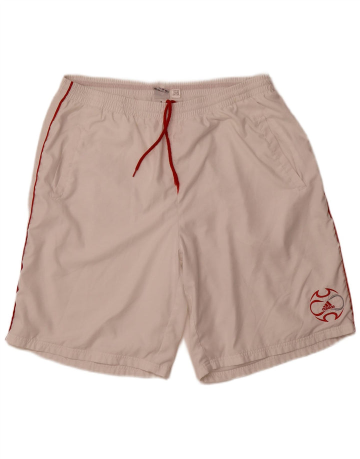 Shorts esportivos masculinos Adidas XL branco poliéster