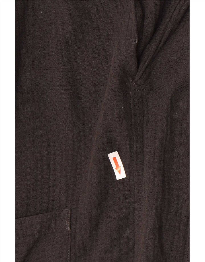 Blusa feminina Zara manga 3/4 oversized top UK 12 médio preto