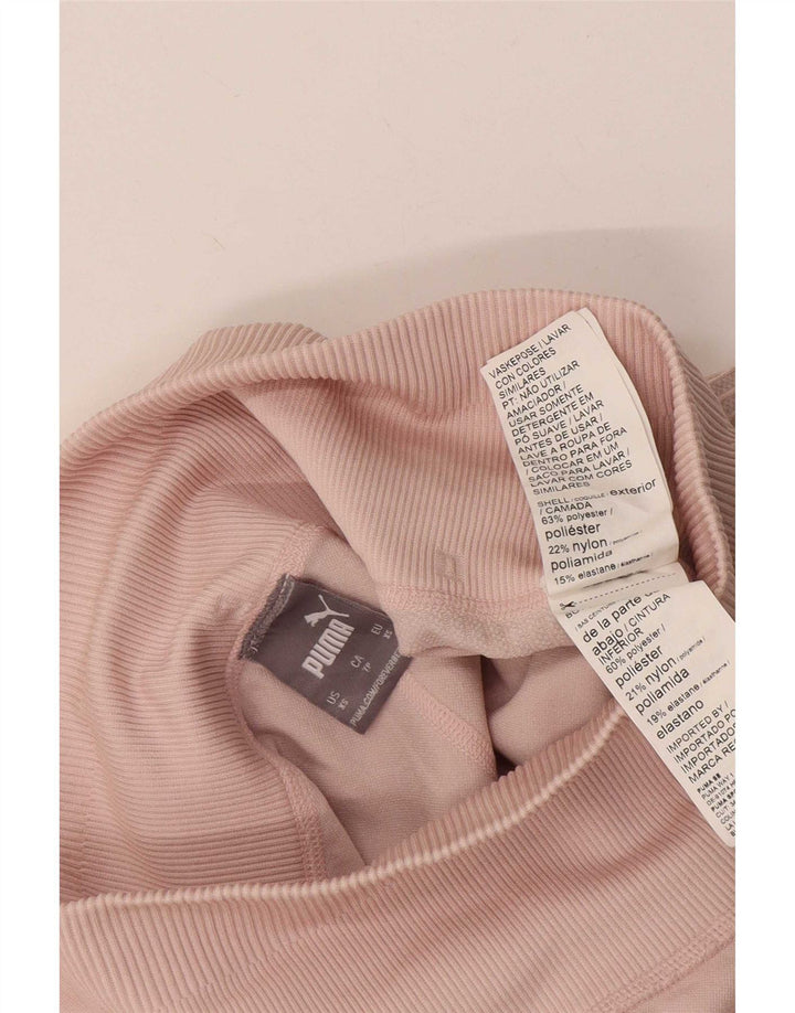 Leggings Puma Feminino UK 6 XS Rosa Listrado Poliéster