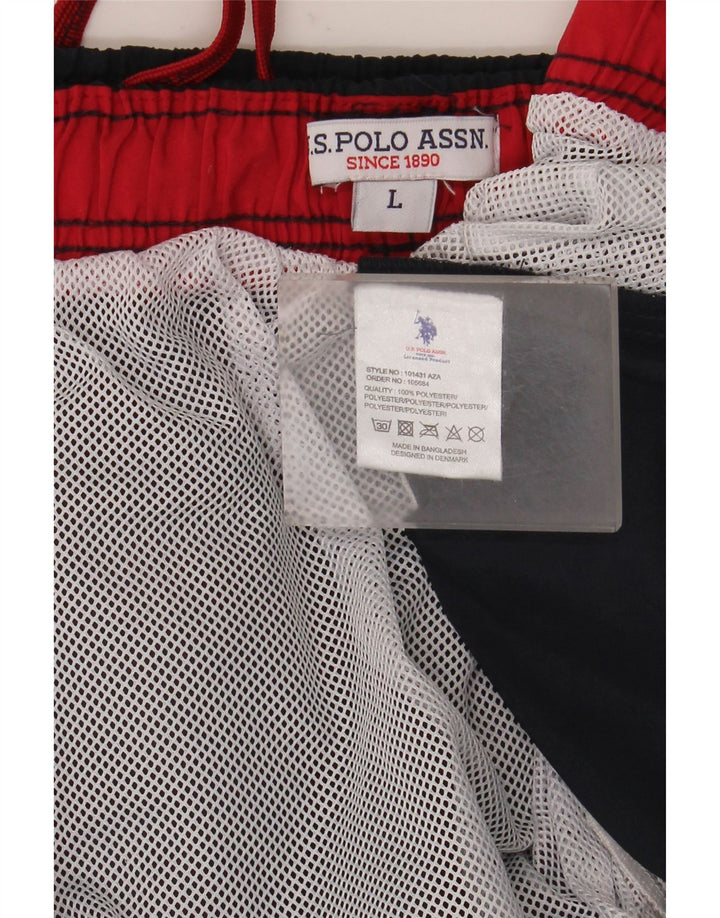 US Polo Assn. Shorts de natação masculino grande poliéster azul marinho