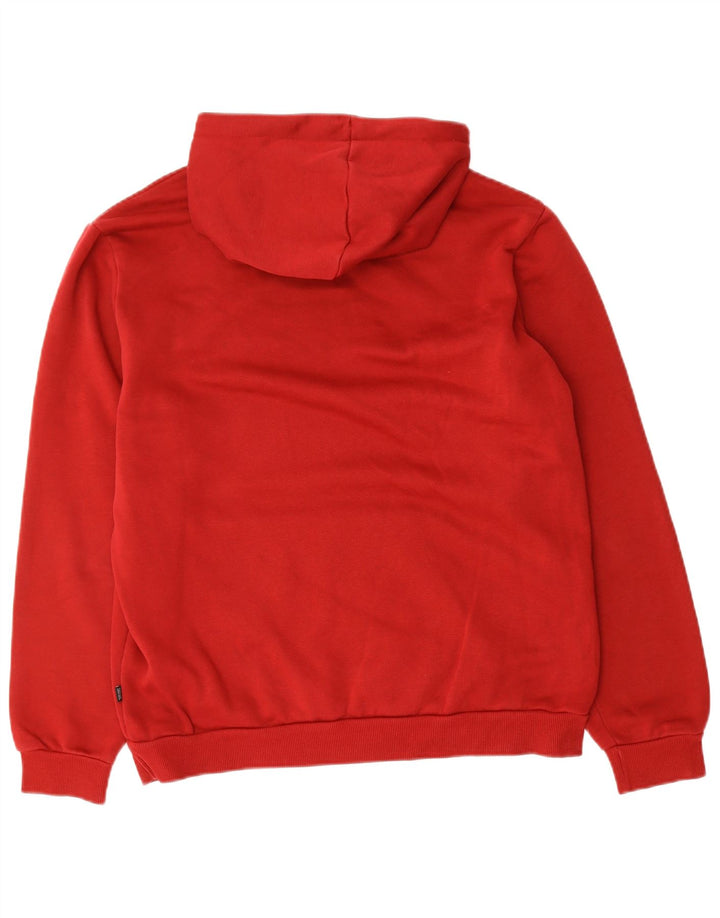 PUMA masculino gráfico solto ajuste moletom com capuz grande algodão vermelho