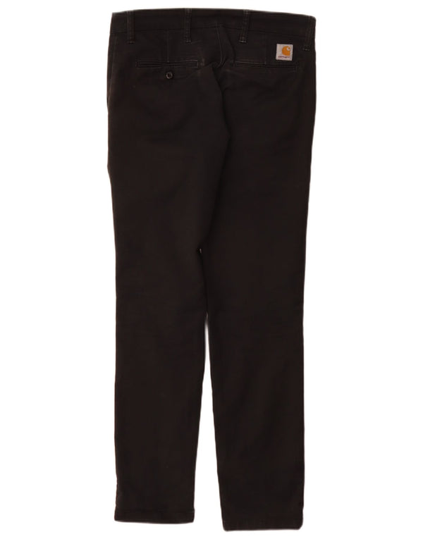 Carhartt Mens Slim Fit Chino Trousers W30 L32 Black Cotton
