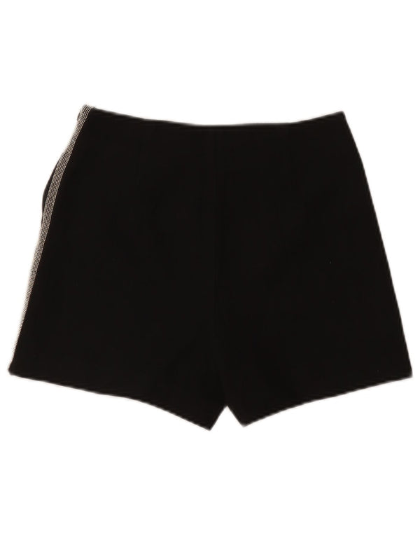 Zara Womens High Rise Hot Pants XS W24 Poliéster Preto