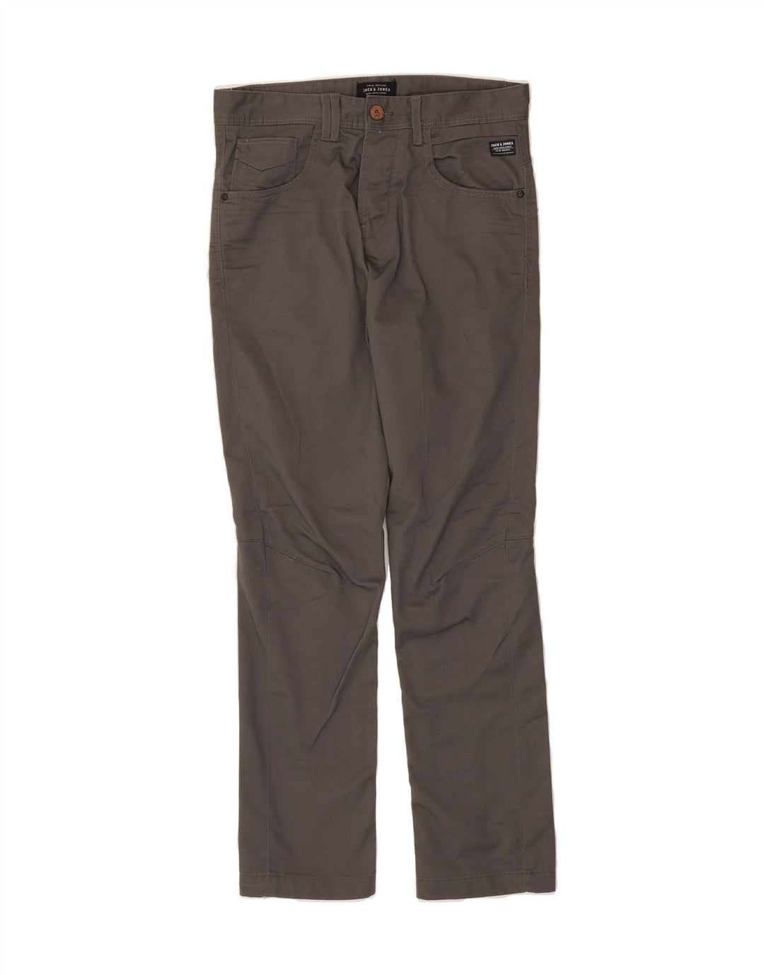 JACK & JONES Mens Slim Casual Trousers W30 L32 Grey Cotton Vintage Jack & Jones and Second-Hand Jack & Jones from Messina Hembry 
