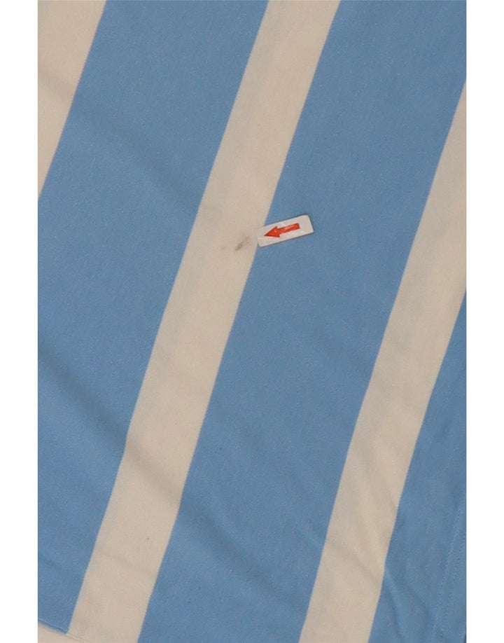 Camisa polo masculina Gant grande algodão listrado azul