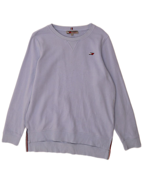 Tommy Hilfiger moletom feminino jumper UK 16 grande algodão azul