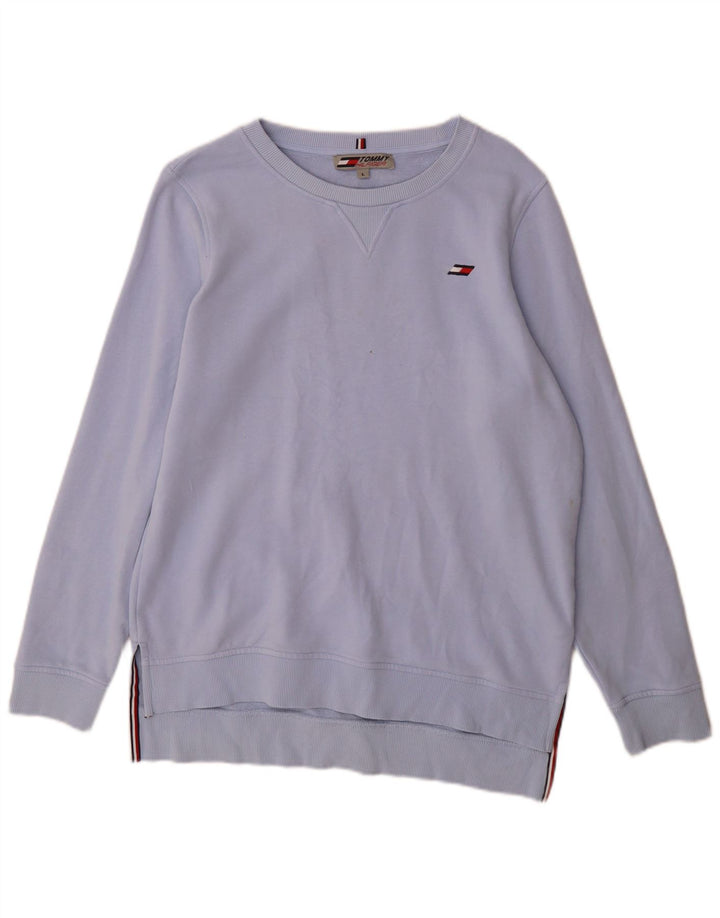 Tommy Hilfiger moletom feminino jumper UK 16 grande algodão azul
