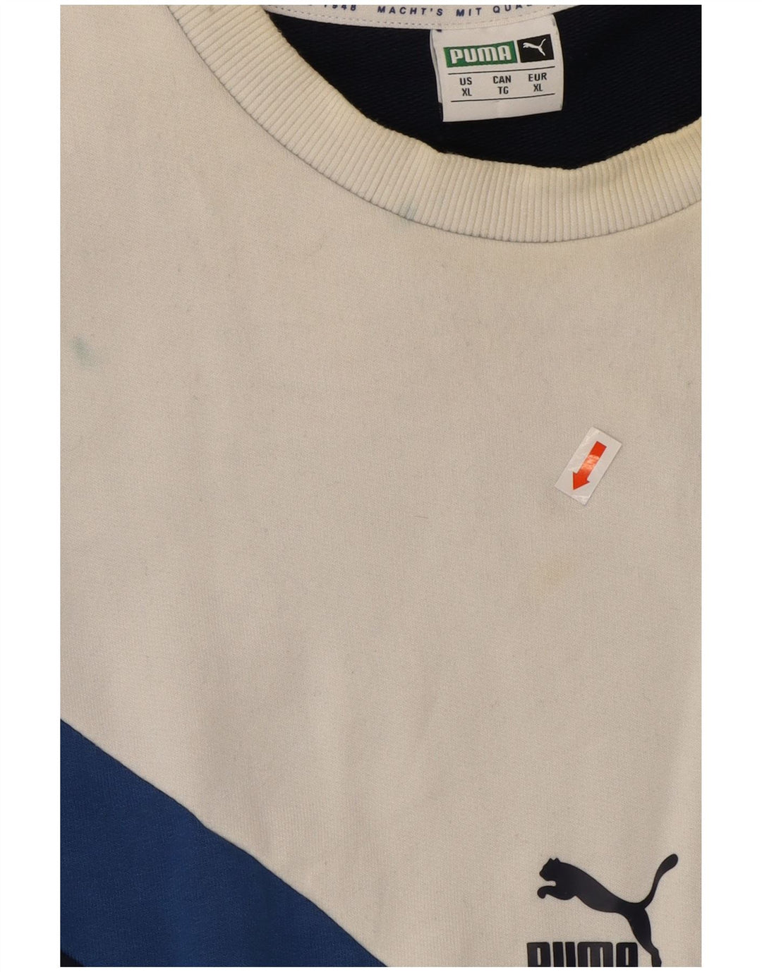 Puma Mens Moletom Jumper XL Azul Marinho Colorblock