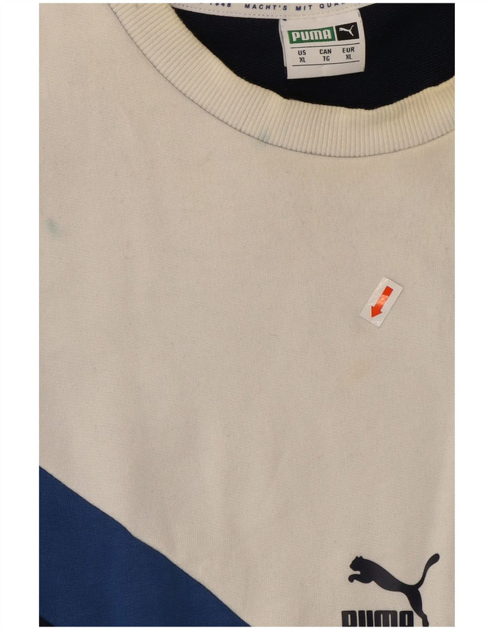 Puma Mens Moletom Jumper XL Azul Marinho Colorblock