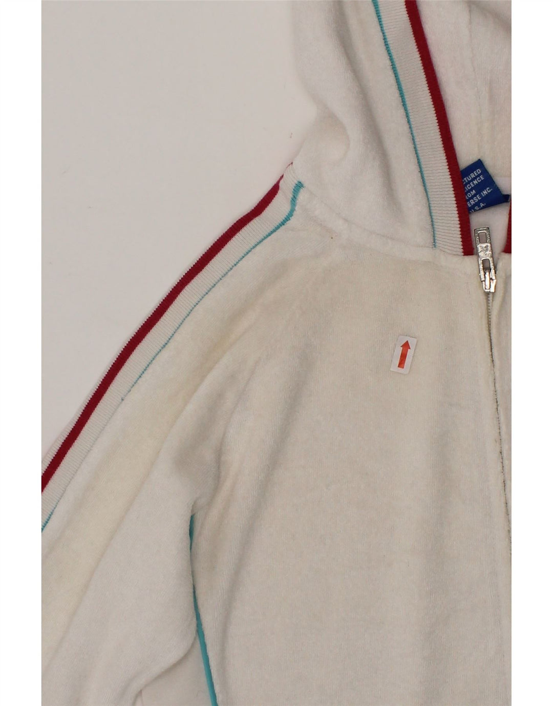 CONVERSE Girls Graphic Zip Hoodie Sweater 13-14 Years White Cotton Vintage Converse and Second-Hand Converse from Messina Hembry 