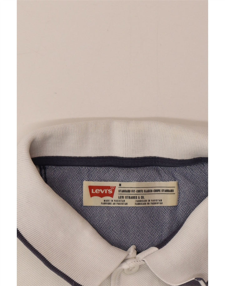 Camisa polo masculina Levi's Standard Fit média branca