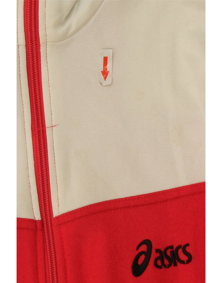 Asics Mens Graphic Tracksuit Top Jacket UK 42 Grande bloco colorido vermelho